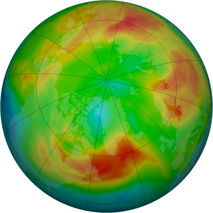 Arctic ozone map for 11 February 2011